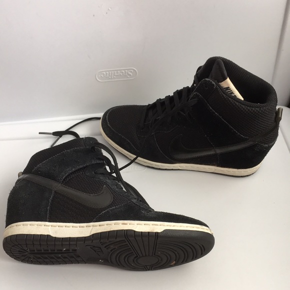 Nike suede knitted wedge booties sneakers - Picture 4 of 8